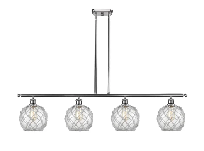 Ballston Four Light Island Pendant in Brushed Satin Nickel (405|516-4I-SN-G122-8RW)