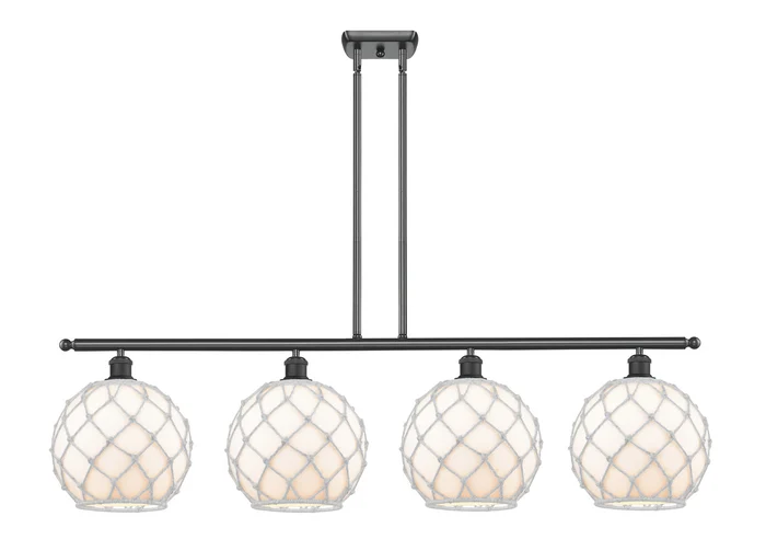 Ballston Four Light Island Pendant in Matte Black (405|516-4I-BK-G121-10RW)