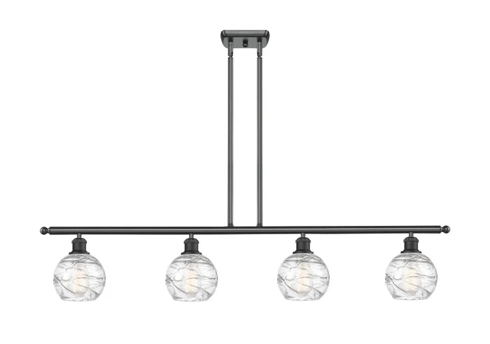 Ballston Four Light Island Pendant in Matte Black (405|516-4I-BK-G1213-6)
