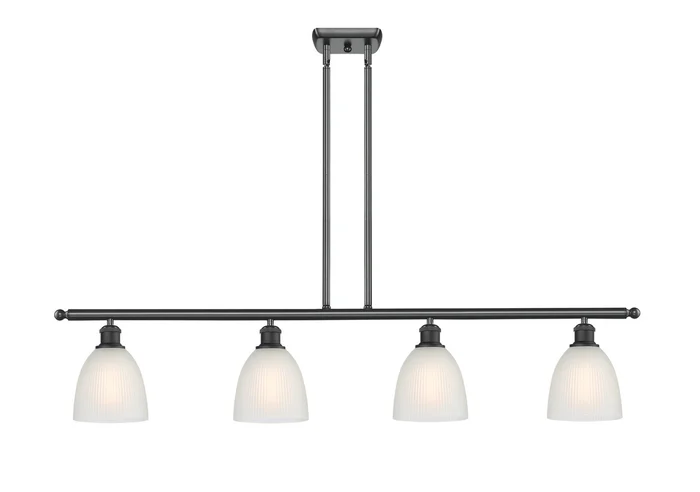 Ballston Four Light Island Pendant in Matte Black (405|516-4I-BK-G381)