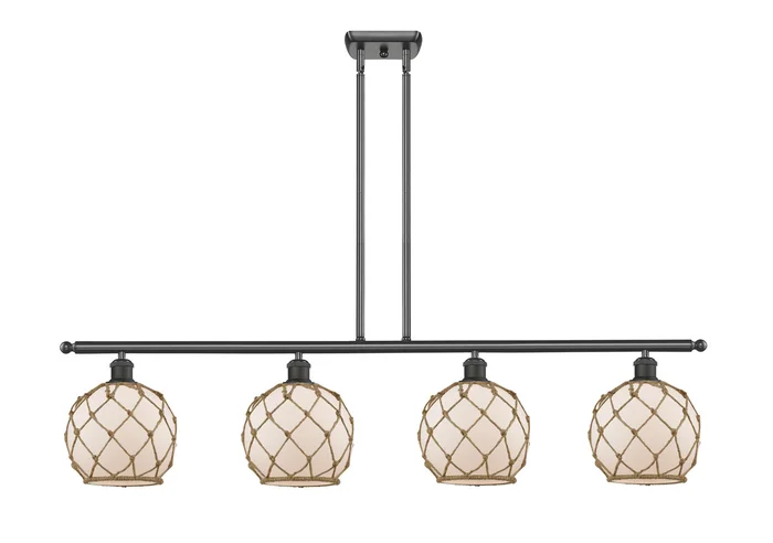 Ballston Four Light Island Pendant in Oil Rubbed Bronze (405|516-4I-OB-G121-8RB)