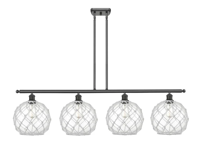 Ballston Four Light Island Pendant in Oil Rubbed Bronze (405|516-4I-OB-G122-10RW)