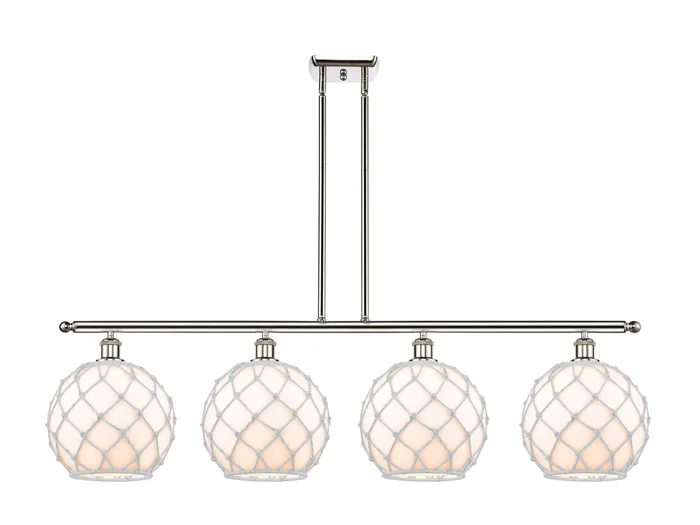 Ballston Four Light Island Pendant in Polished Nickel (405|516-4I-PN-G121-10RW)