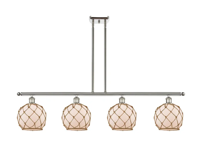 Ballston Four Light Island Pendant in Polished Nickel (405|516-4I-PN-G121-8RB)