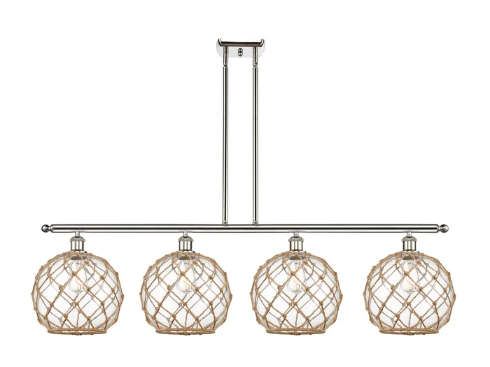 Ballston Four Light Island Pendant in Polished Nickel (405|516-4I-PN-G122-10RB)