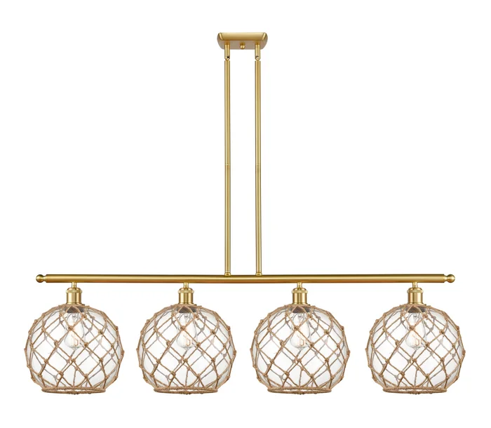 Ballston Four Light Island Pendant in Satin Gold (405|516-4I-SG-G122-10RB)