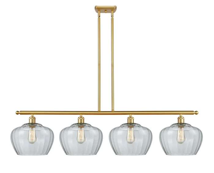 Ballston Four Light Island Pendant in Satin Gold (405|516-4I-SG-G92-L)
