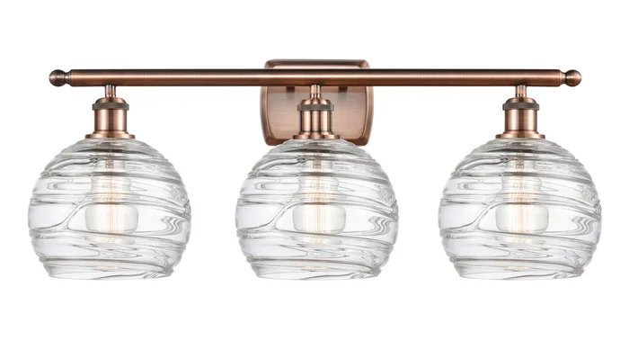 Ballston LED Bath Vanity in Antique Copper (405|516-3W-AC-G1213-8-LED)