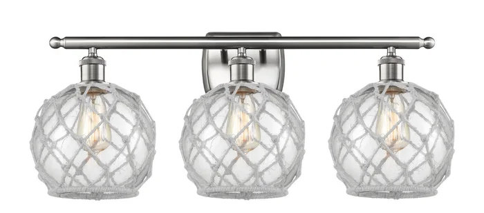 Ballston LED Bath Vanity in Antique Copper (405|516-3W-AC-G122-8RW-LED)