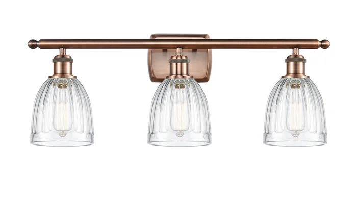 Ballston LED Bath Vanity in Antique Copper (405|516-3W-AC-G442-LED)