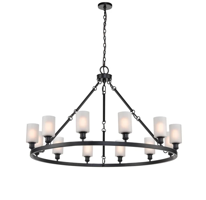 Ballston LED Chandelier in Matte Black (405|850-BK-G801-LED)