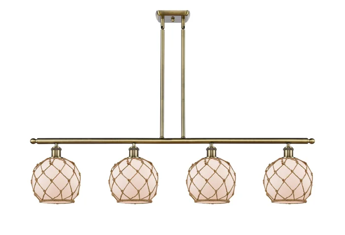 Ballston LED Island Pendant in Antique Brass (405|516-4I-AB-G121-8RB-LED)