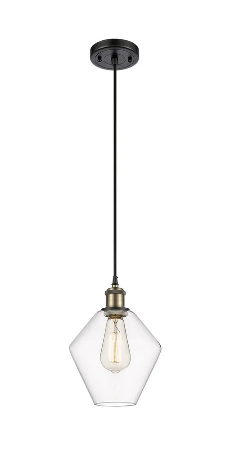 Ballston One Light Mini Pendant in Black Antique Brass (405|516-1P-BAB-G652-8)