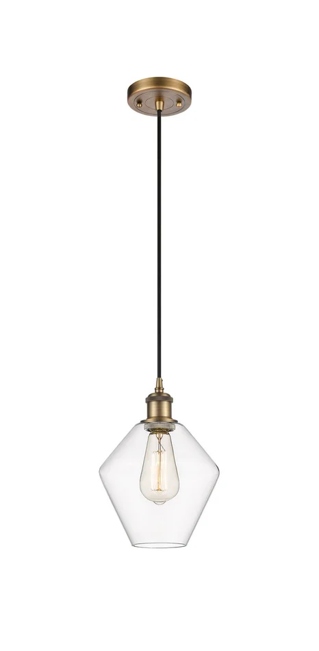 Ballston One Light Mini Pendant in Brushed Brass (405|516-1P-BB-G652-8)