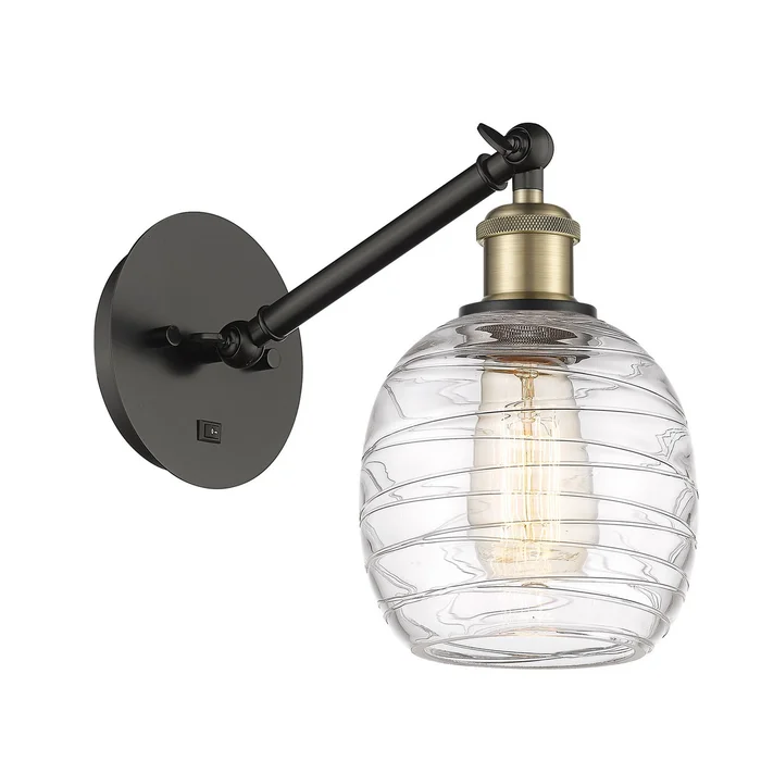 Ballston One Light Wall Sconce in Black Antique Brass (405|317-1W-BAB-G1013)