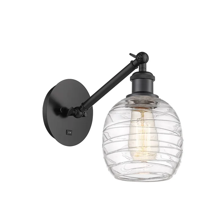 Ballston One Light Wall Sconce in Matte Black (405|317-1W-BK-G1013)