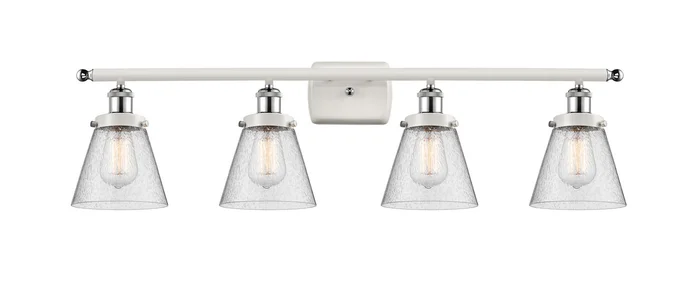 Ballston Urban Four Light Bath Vanity in White Polished Chrome (405|916-4W-WPC-G64)