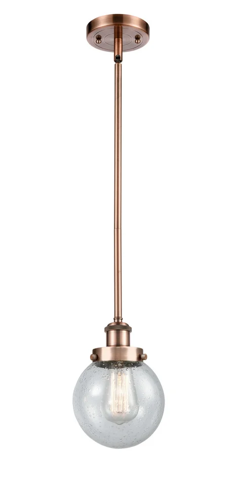 Ballston Urban LED Mini Pendant in Antique Copper (405|916-1S-AC-G204-6-LED)