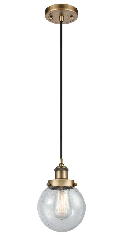 Ballston Urban LED Mini Pendant in Brushed Brass (405|916-1P-BB-G204-6-LED)