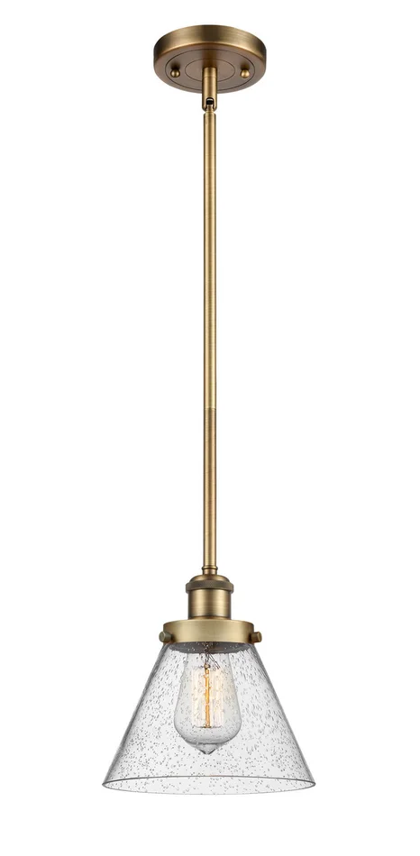Ballston Urban LED Mini Pendant in Brushed Brass (405|916-1S-BB-G44-LED)