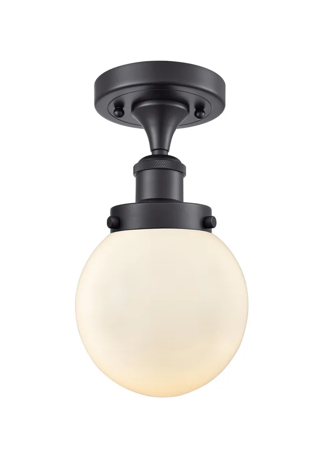 Ballston Urban LED Semi-Flush Mount in Matte Black (405|916-1C-BK-G201-6-LED)
