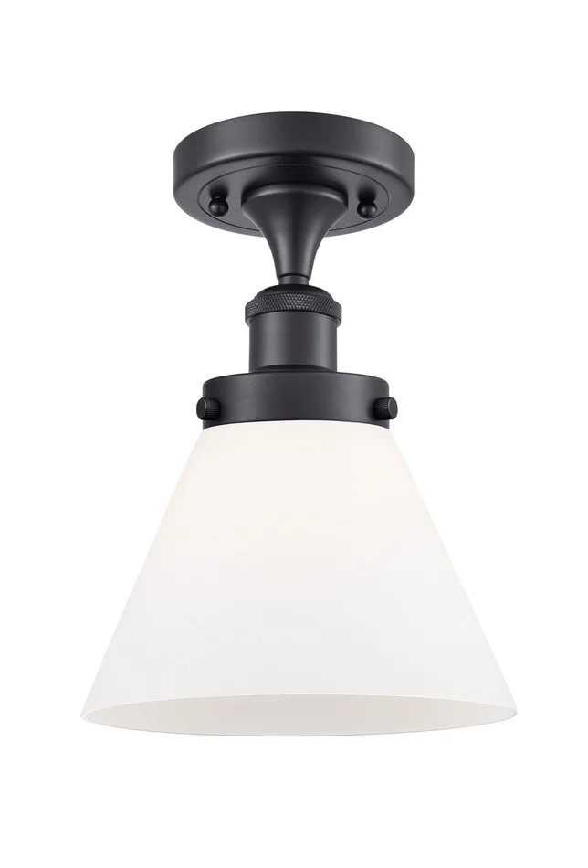 Ballston Urban One Light Semi-Flush Mount in Matte Black (405|916-1C-BK-G41)