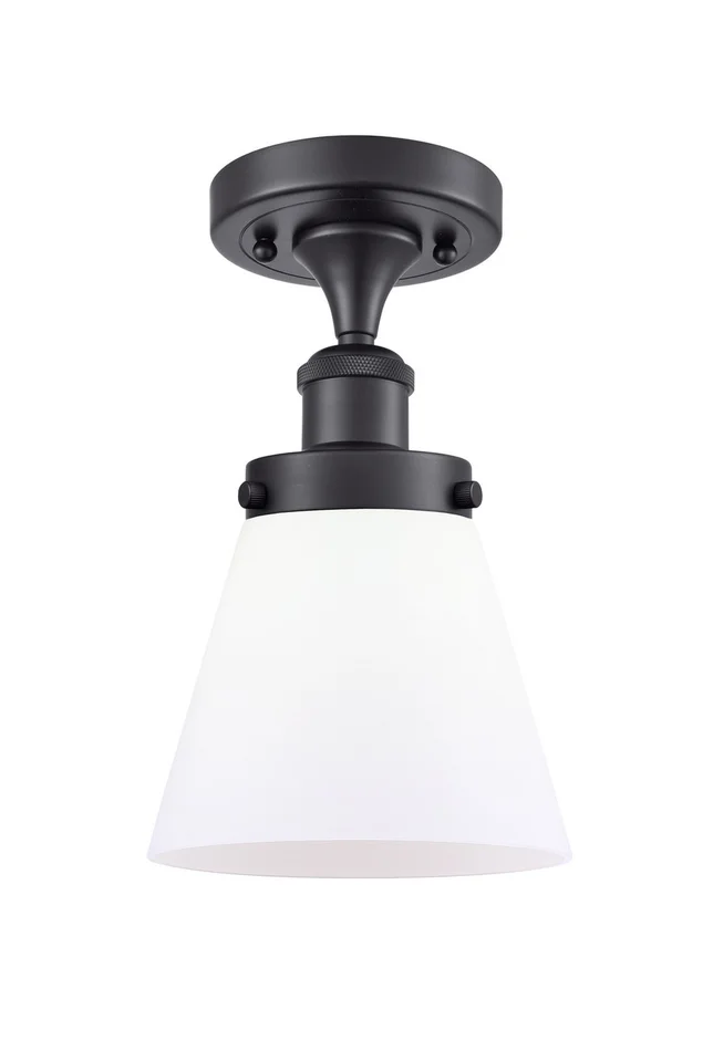 Ballston Urban One Light Semi-Flush Mount in Matte Black (405|916-1C-BK-G61)
