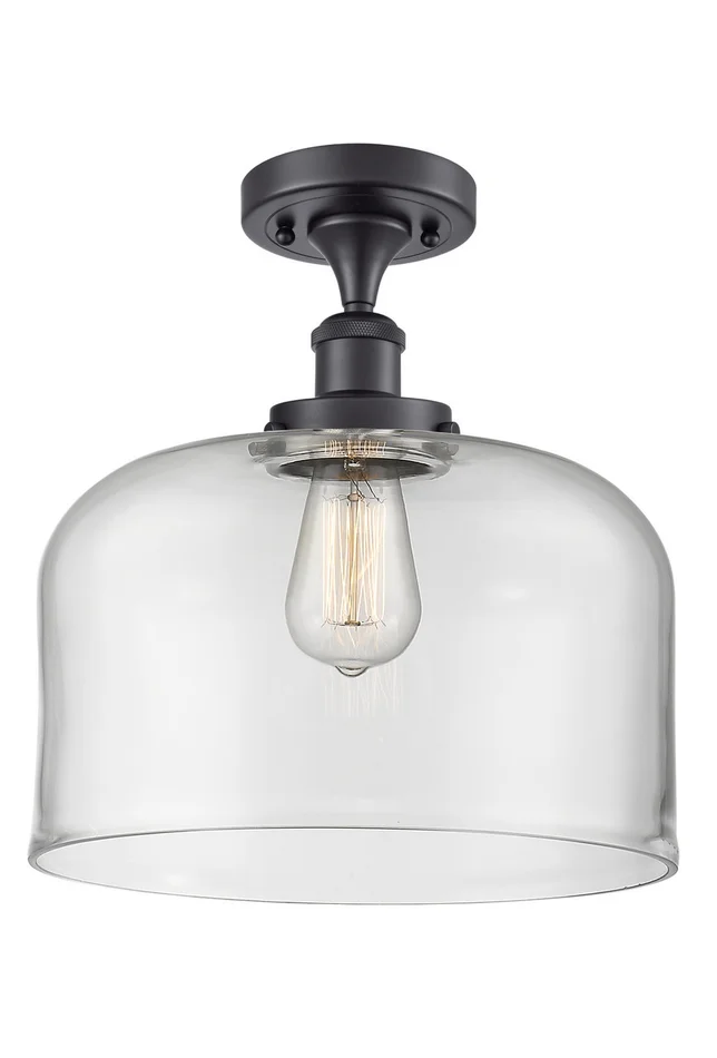 Ballston Urban One Light Semi-Flush Mount in Matte Black (405|916-1C-BK-G72-L)
