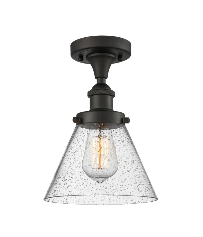 Ballston Urban One Light Semi-Flush Mount in Oil Rubbed Bronze (405|916-1C-OB-G44)