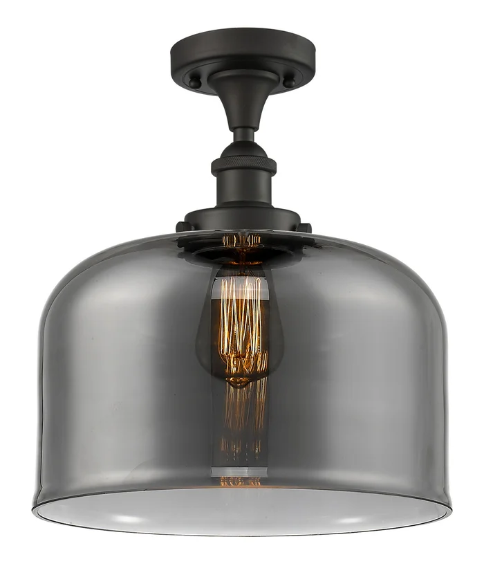 Ballston Urban One Light Semi-Flush Mount in Oil Rubbed Bronze (405|916-1C-OB-G73-L)