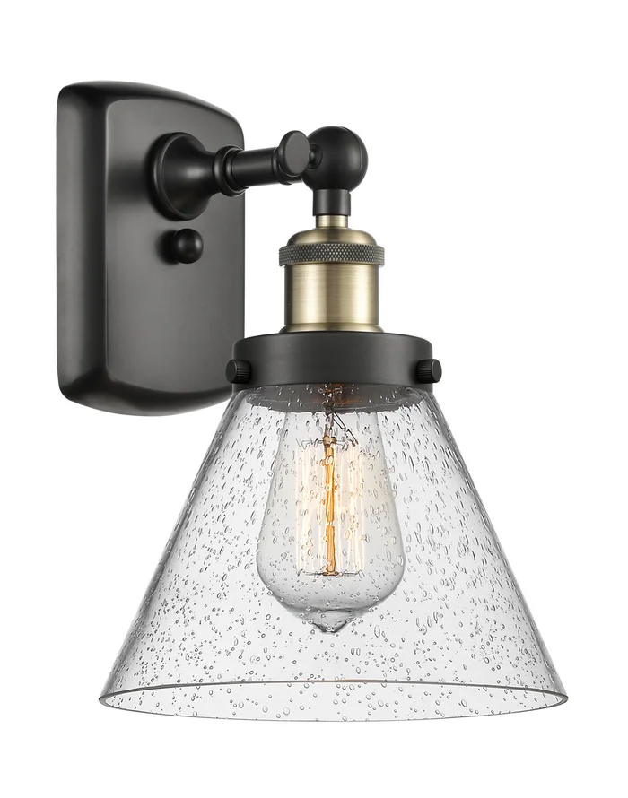 Ballston Urban One Light Wall Sconce in Black Antique Brass (405|916-1W-BAB-G44)