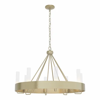 Banded Eight Light Chandelier in Modern Brass (39|105040-SKT-86-ZM0611)