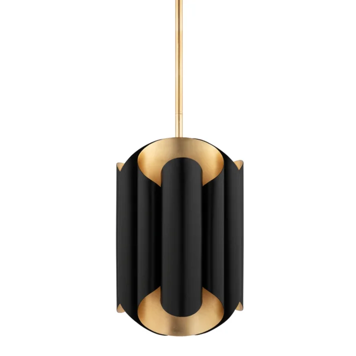 Banks 6-Light Pendant in Gold Leaf/Black 12L x 12W x 17H