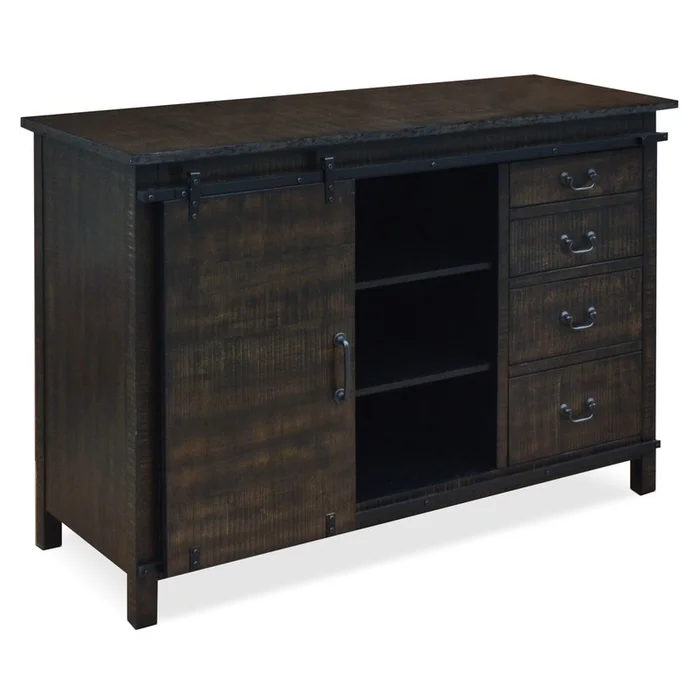 Barn Door Server Brown|Desserte porte de grange brune