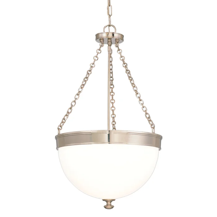 Barrington 3-Light Pendant in Polished Nickel 14L x 14W x 24H