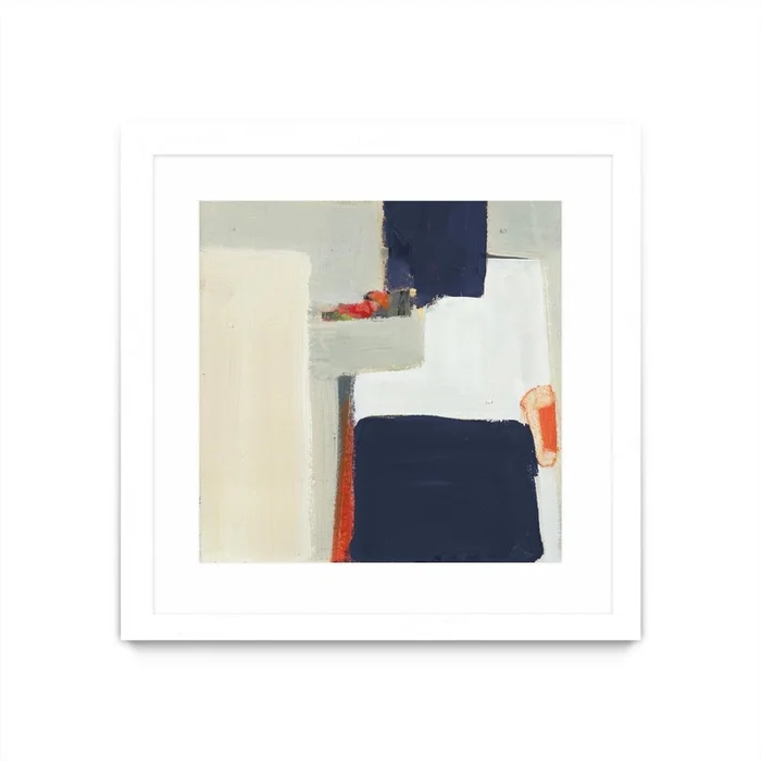 Bay Bridge V1 Matted and Framed White 36×36 Wall Art|uvre dart murale encadre blanche et mate Bay Bridge V1 36×36