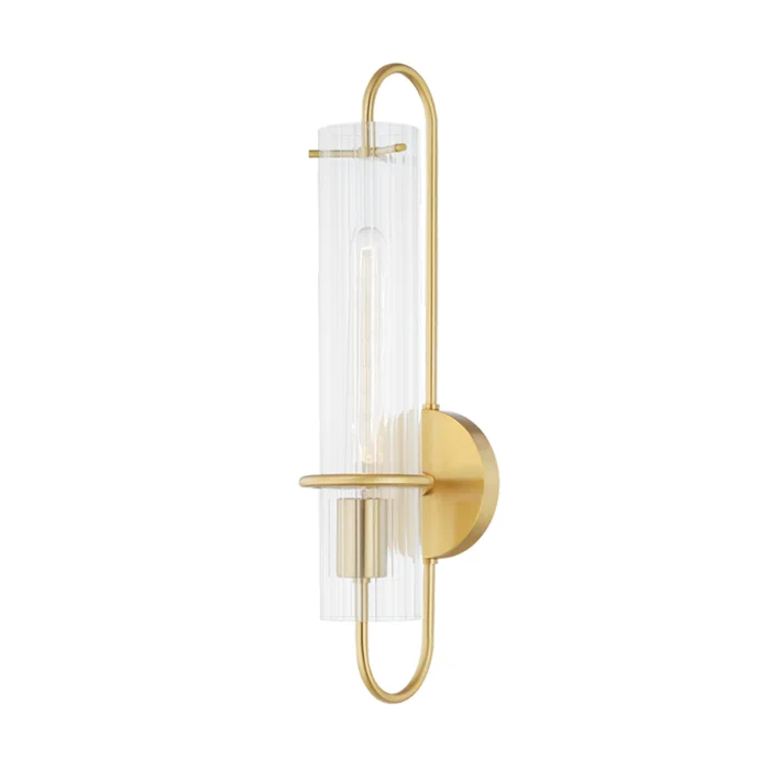 Beck 1-Light Wall Sconce in Aged Brass 21.75L x 4.75W x 20.25H