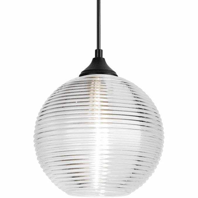 Besa OP-461600 Kristall Contemporary Black LED Outdoor Hanging Pendant Light