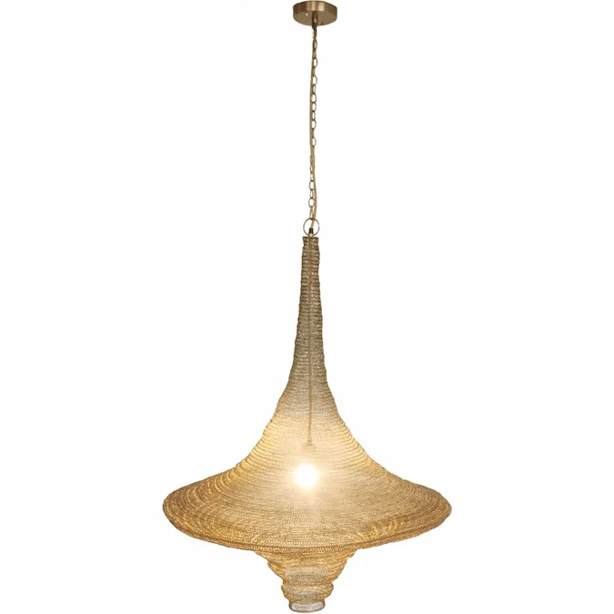 Bethel International AC03C30GD Contemporary Gold 30″ Hanging Pendant Lighting