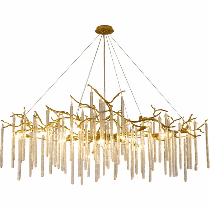 Bethel International CC03C59BR Contemporary Brass Chandelier Light