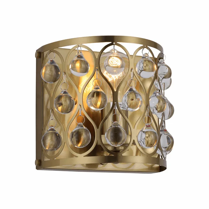 Bethel International DU164W7G Gold Wall Sconce Light