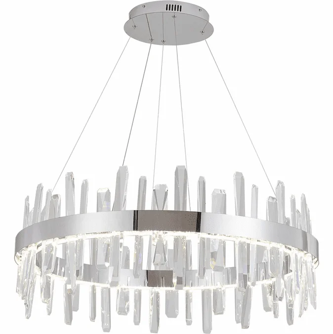 Bethel International FT71C32CR Chrome LED 32″ Hanging Pendant Light