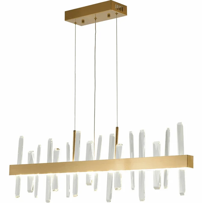 Bethel International FT72C47G Gold LED Kitchen Island Lighting