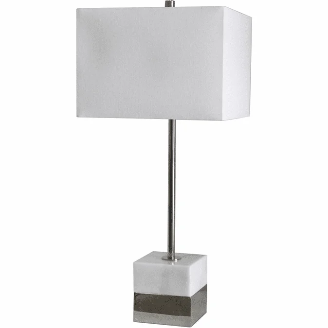 Bethel International JTL49GH-PN Modern Polished Nickel Table Top Lamp