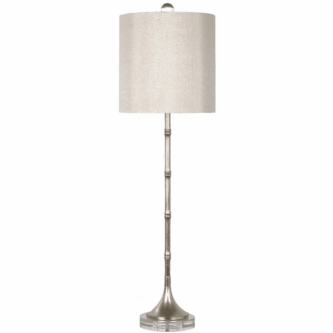 Bethel International JTL93KT-AS Modern Antique Silver Table Lamp