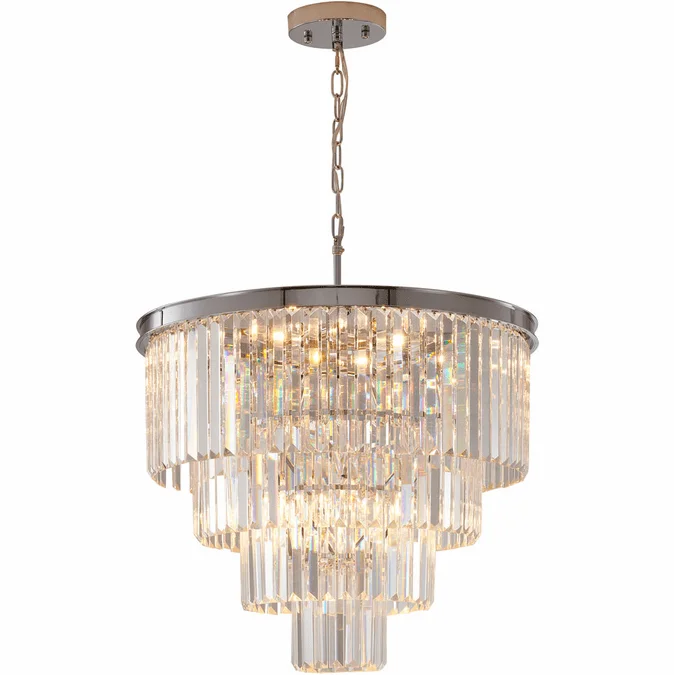 Bethel International LA82C24CH Modern Chrome 24″ Pendant Light