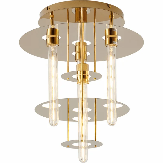 Bethel International MIA05FM15G Modern Gold Ceiling Light Fixture