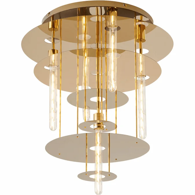 Bethel International MIA06FM23G Modern Gold Flush Lighting