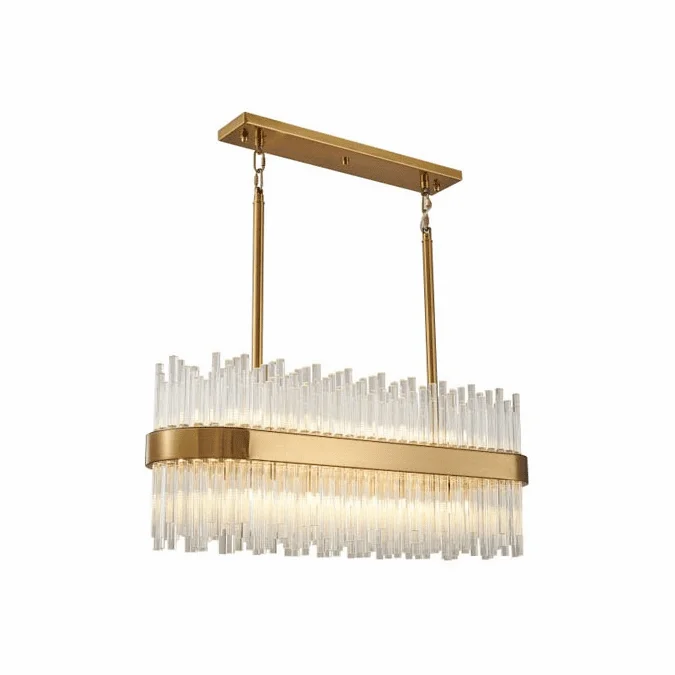 Bethel International MU14 Contemporary Gold Halogen Island Light Fixture