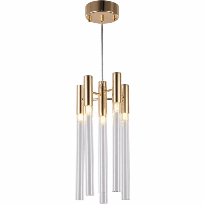 Bethel International MU78 Modern Gold LED Mini Lighting Chandelier